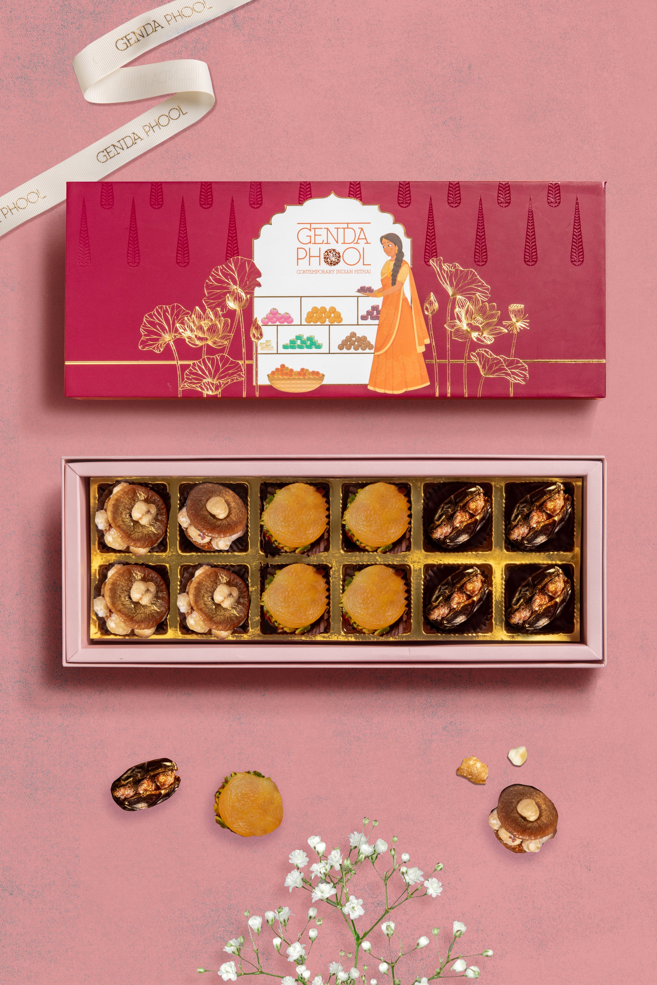 12 piece stuffed Figs, Apricots and Dates box
