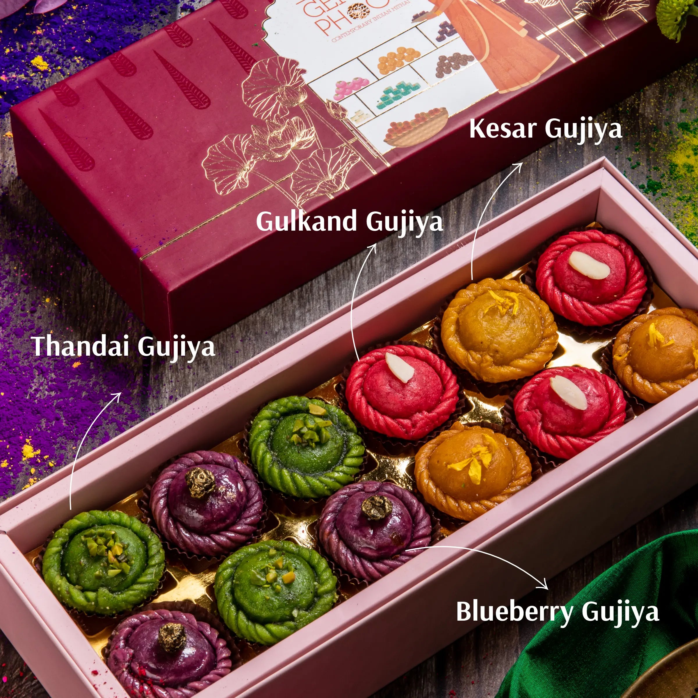Holi Celebration Gujiya Bites Gift Box (12 Pcs)