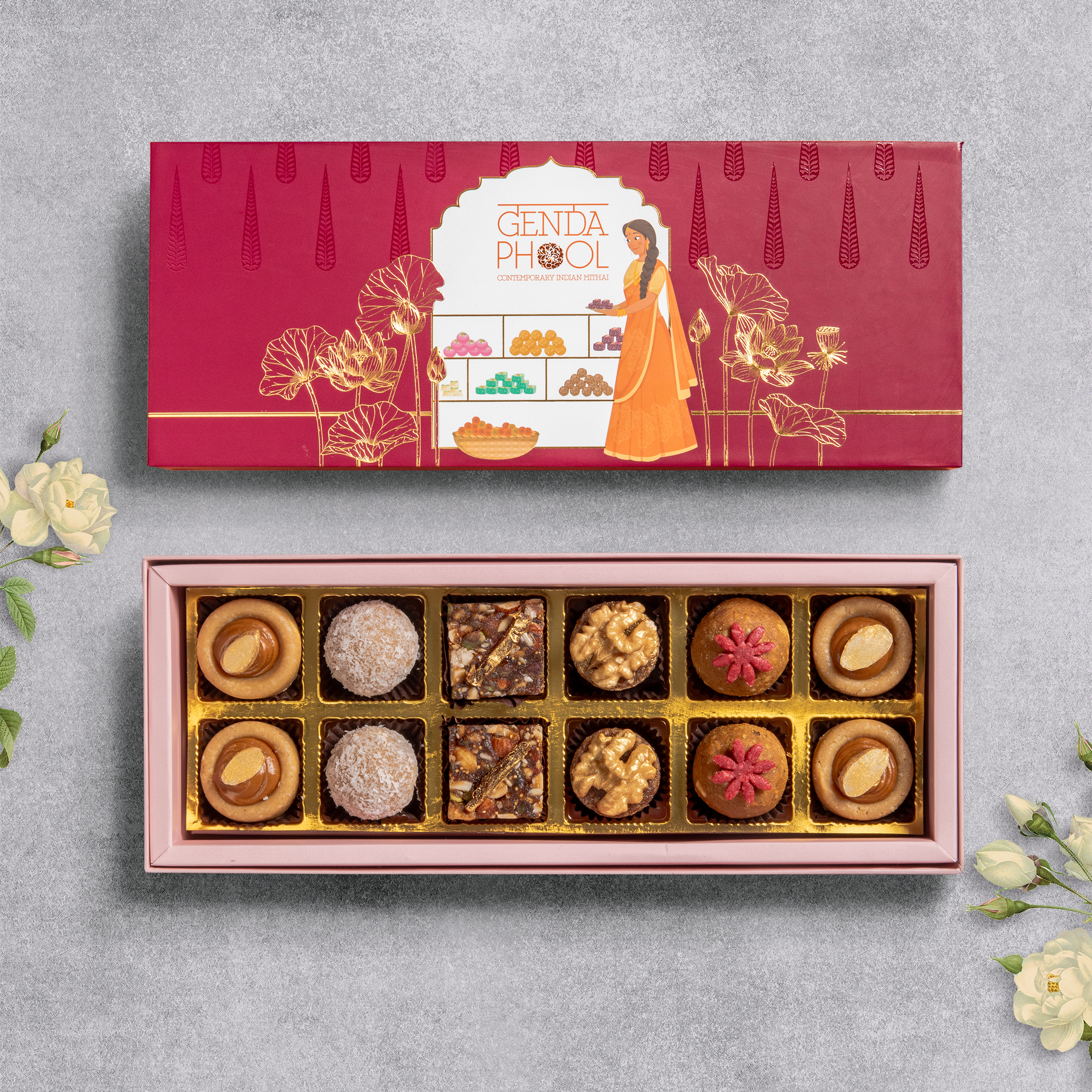 12 Piece Refined Sugar-free Mithai Box