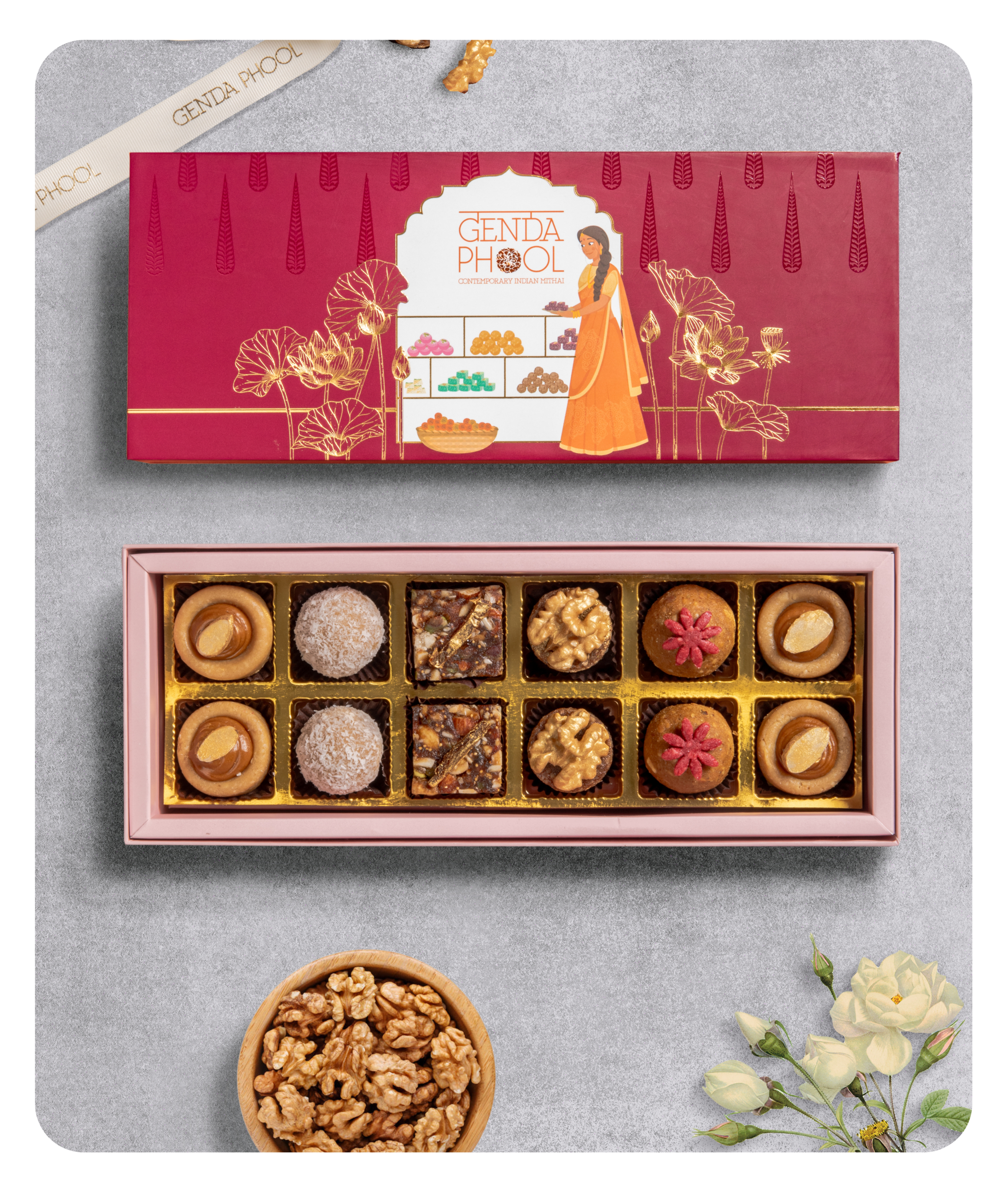 12 Piece Refined Sugar-free Mithai Box