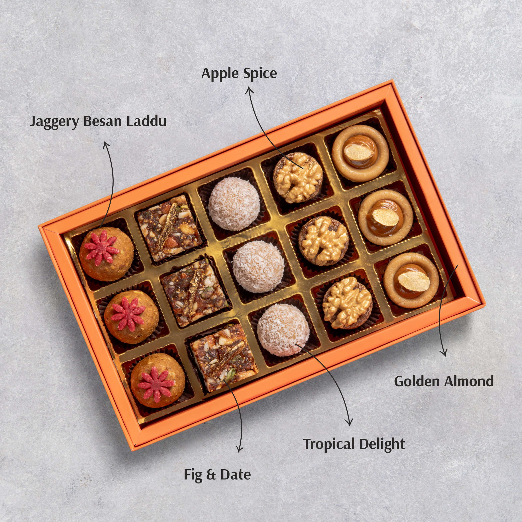 15 Piece Refined Sugar-free Mithai Box