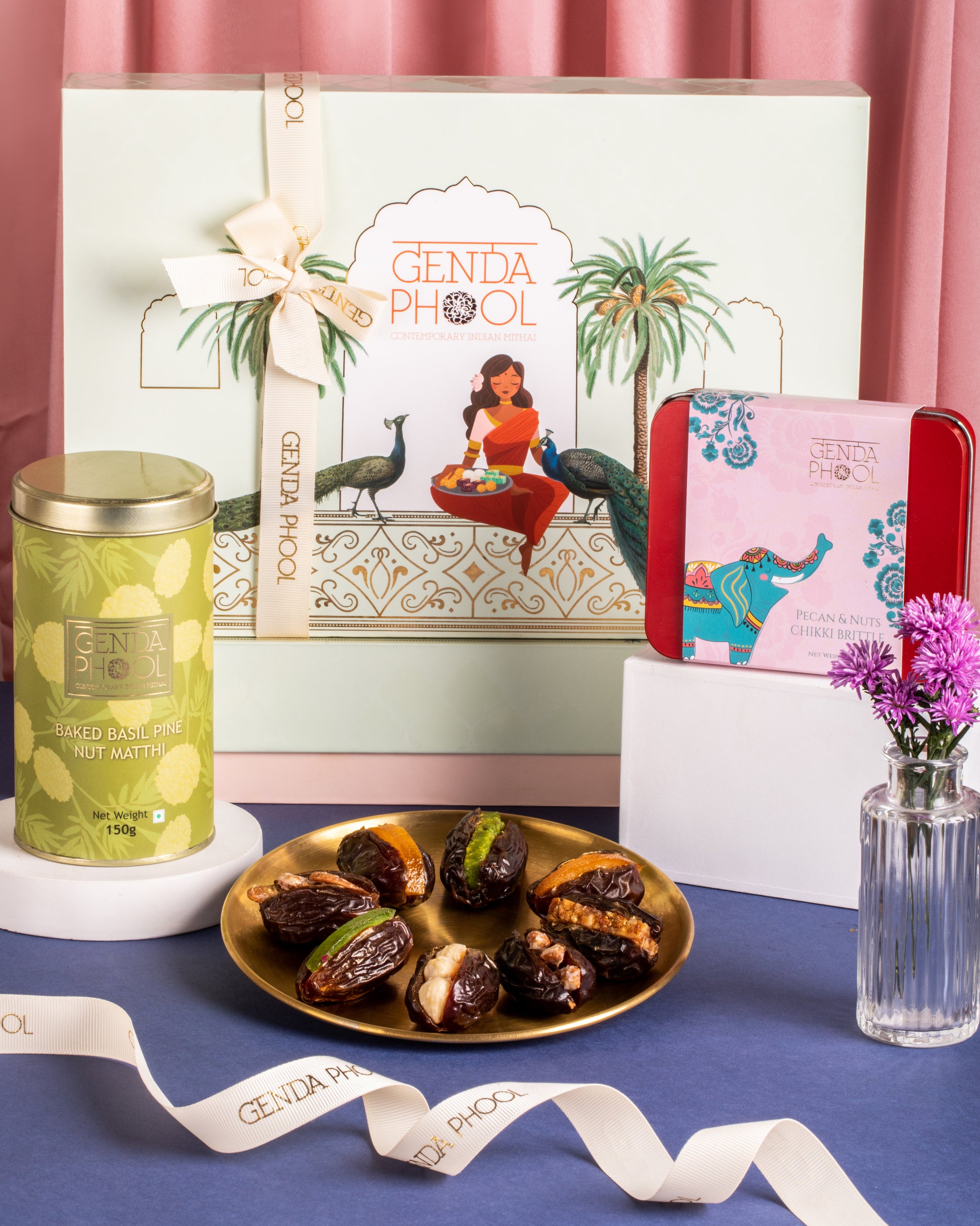 Opulent Festive Gift Box - 8 Stuffed Dates