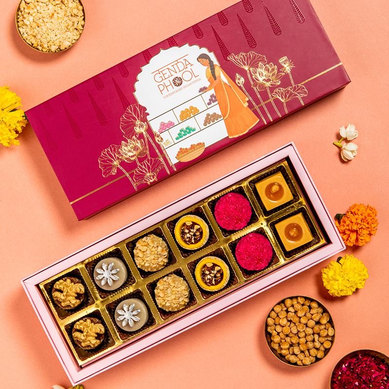 Agate Box · Box of 12 Assorted Mithais