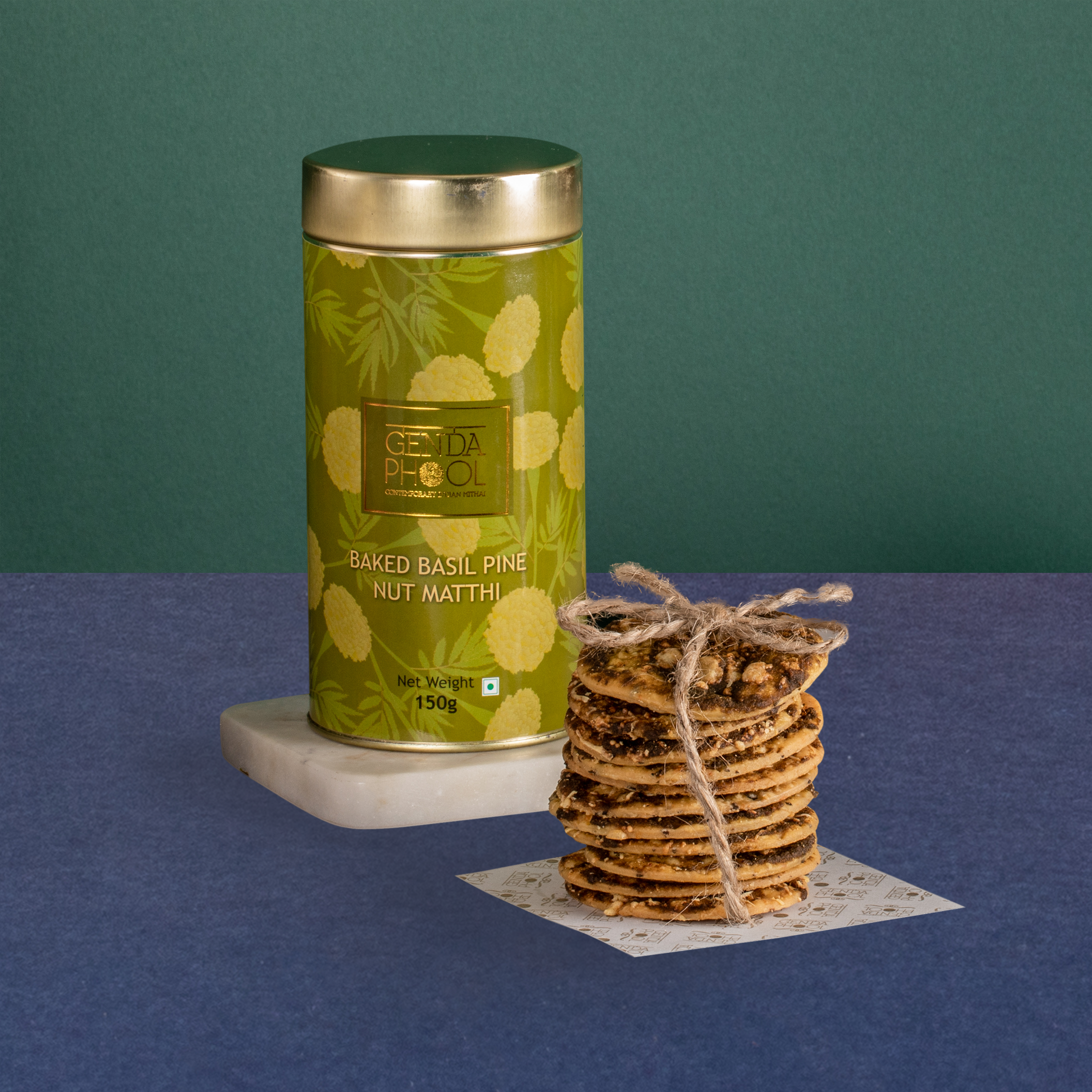 Baked Basil Pine Nut Matthi