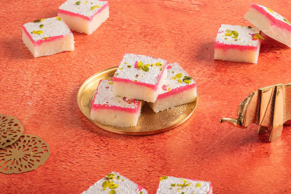 Coconut Rose Barfi