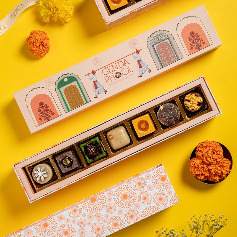 Diamond Box · Box of 7 Assorted Mithais