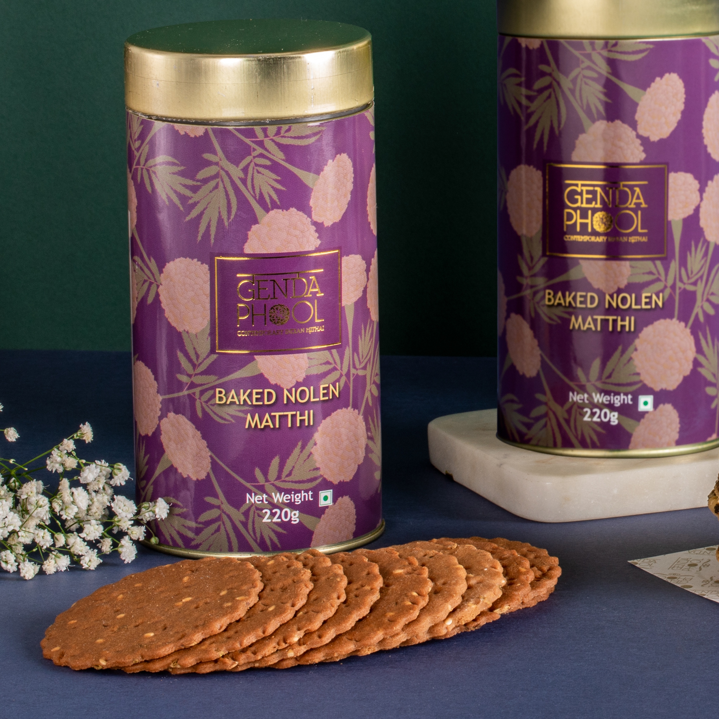 Baked Nolen Gur Matthi