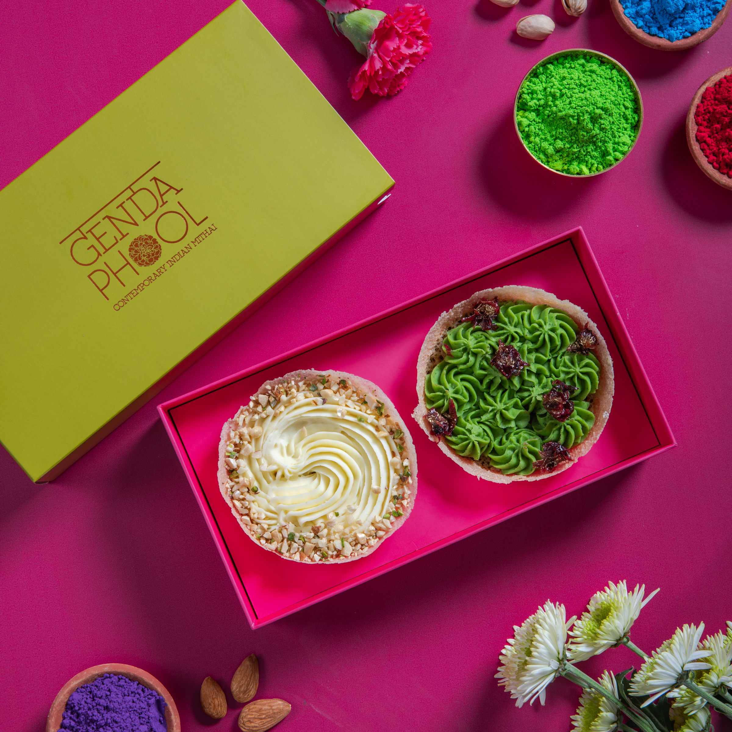 Holi Classic Ghewar Duo (Nutty Malai & Paan)