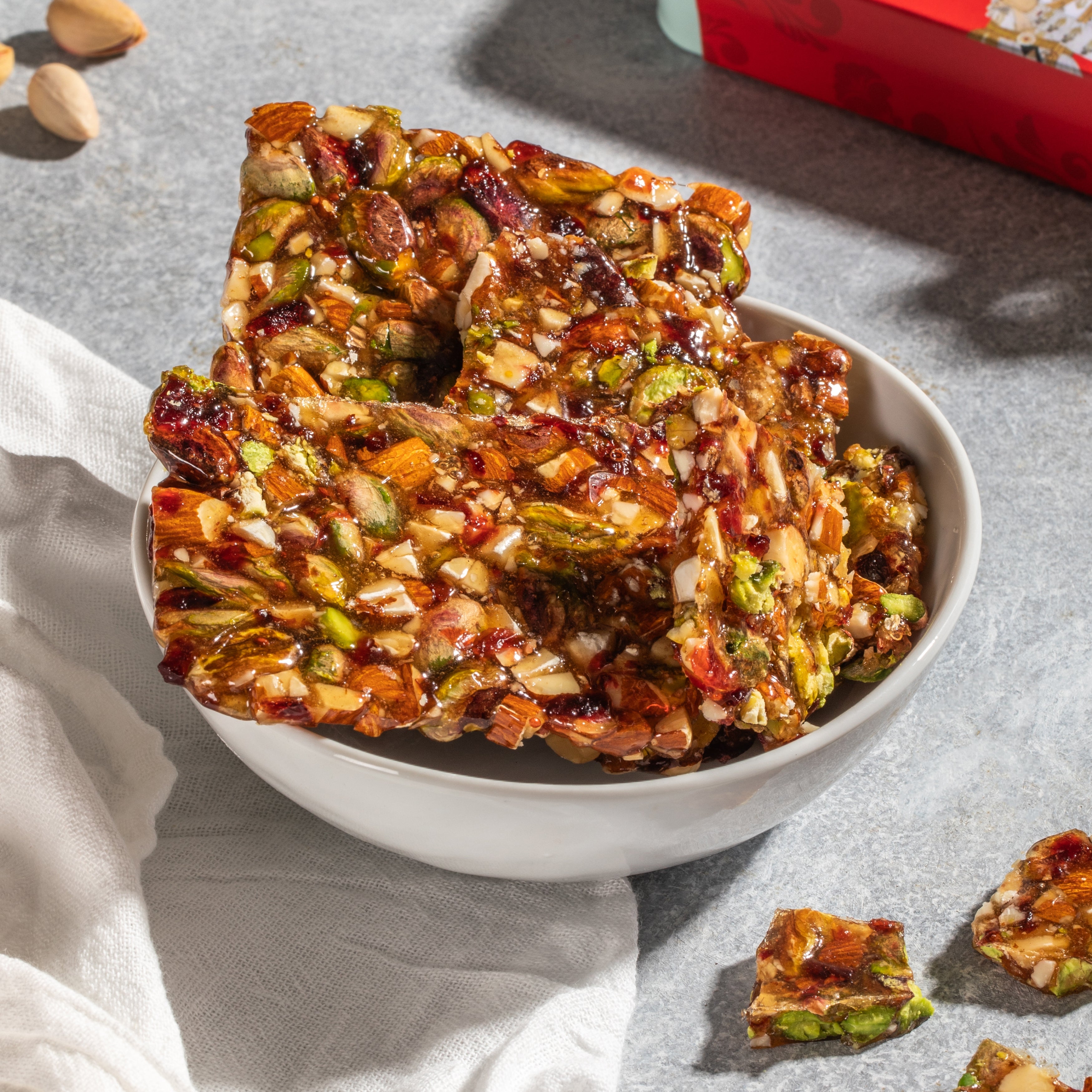 Pistachio Cranberry Chikki Brittle