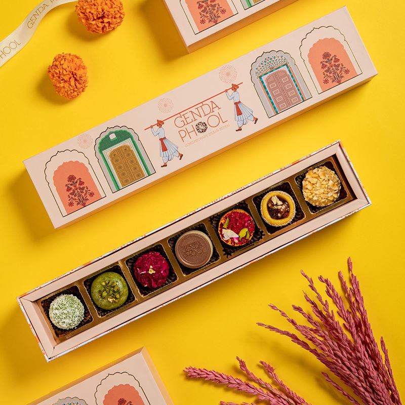 Topaz Box · Box of 7 Assorted Mithais