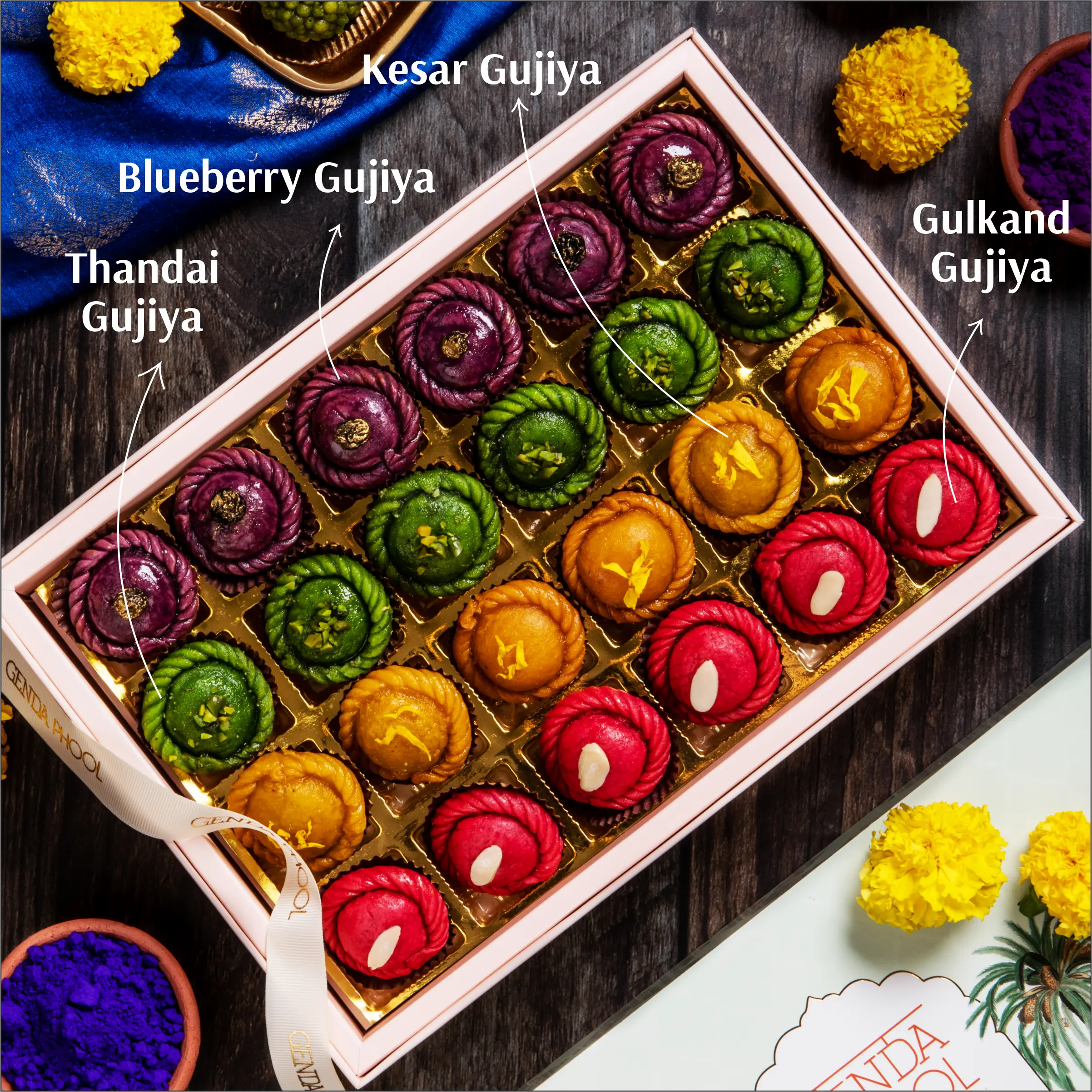 Holi Party Special Gujiya Bites Box (24 Pcs)