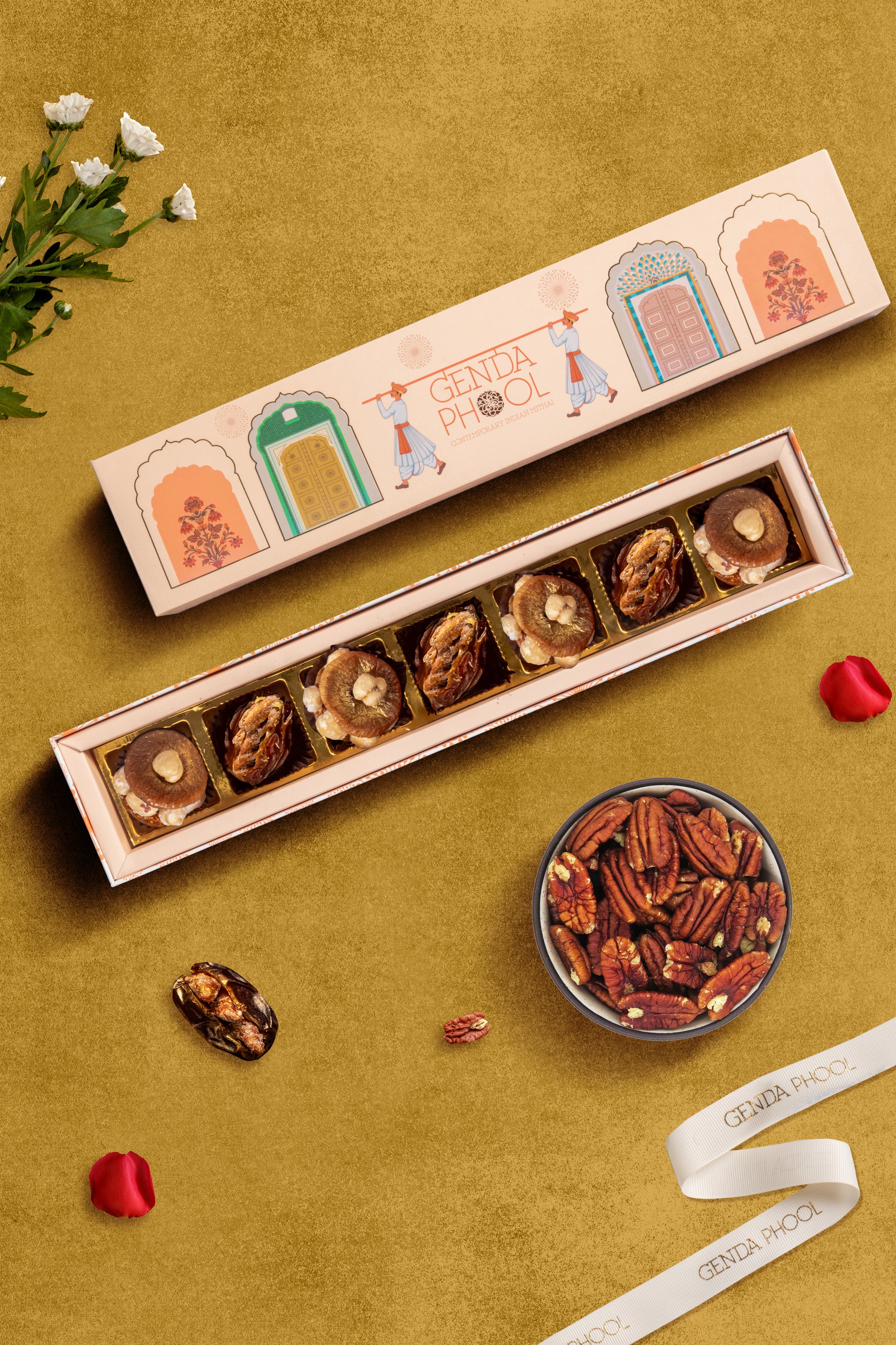 SEEDSY Stuffed Date with Dried Fruits | Holi Gift Hamper Box Pack with Nuts  Almond, Pistachios, WalNut, Orange Peel | Pack of 20 Assorted Sweet and  Spicy Healthy Dates | Stuffed in