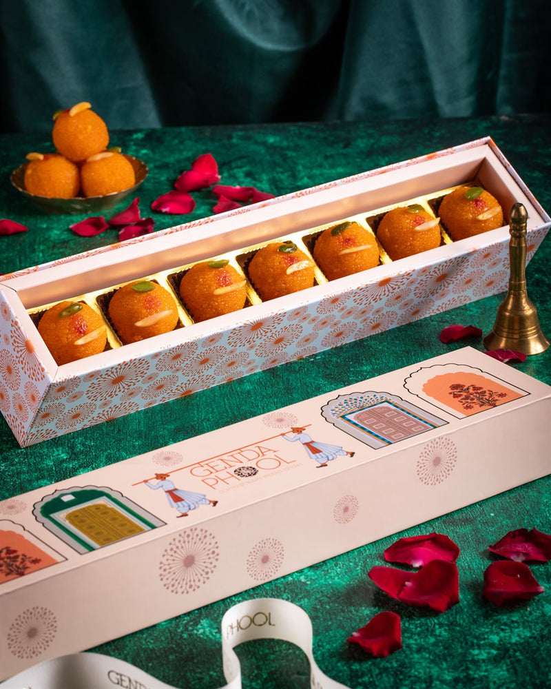 Genda Phool box of 7 Motichoor Laddus