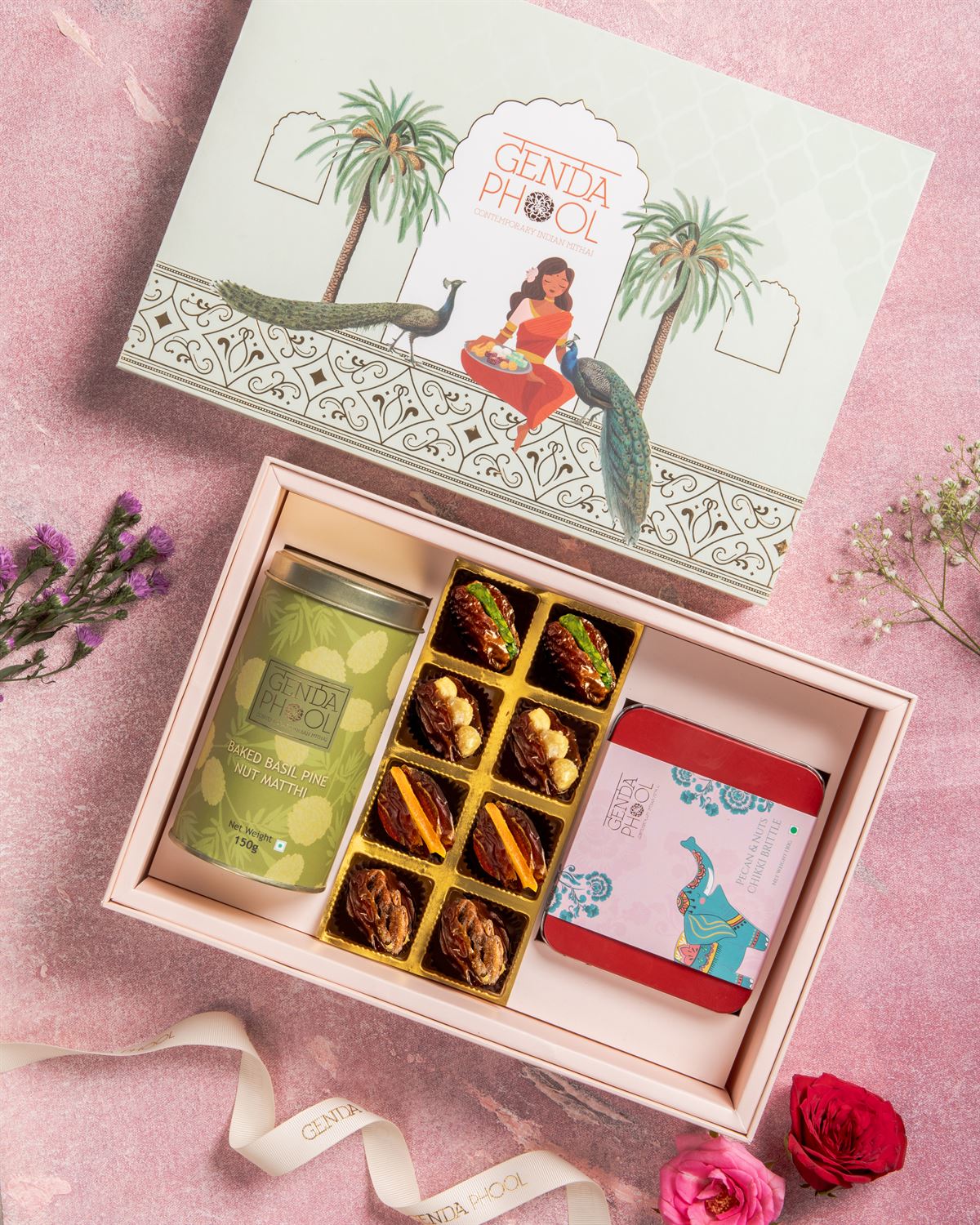 Opulent Festive Gift Box - 8 Stuffed Dates