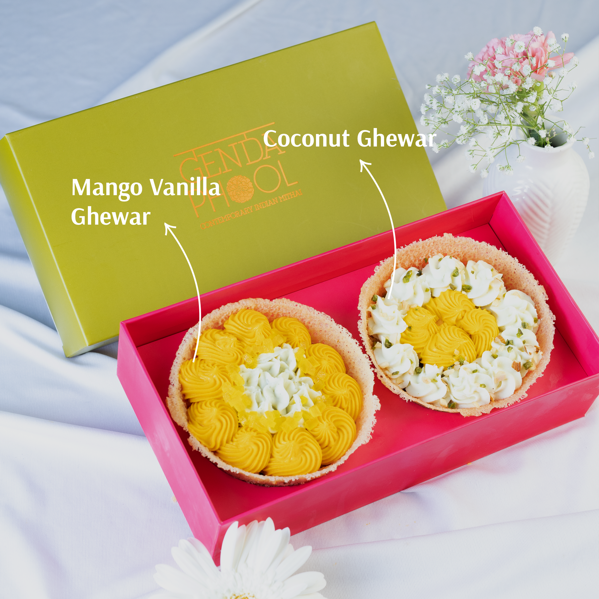 Mango Vanilla & Coconut Ghewar Duo