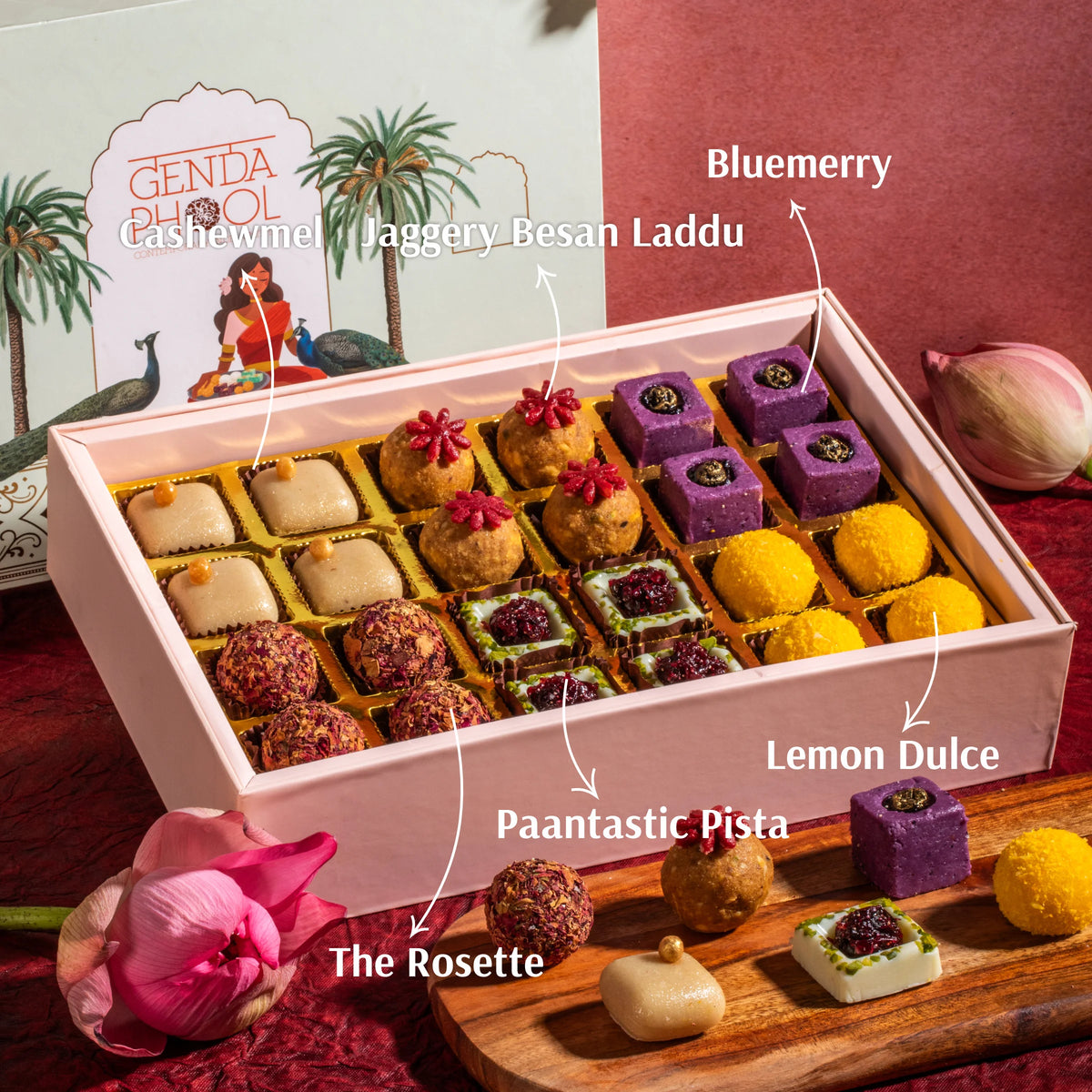 Mithai Trunk • Box of 24 Assorted Mithai