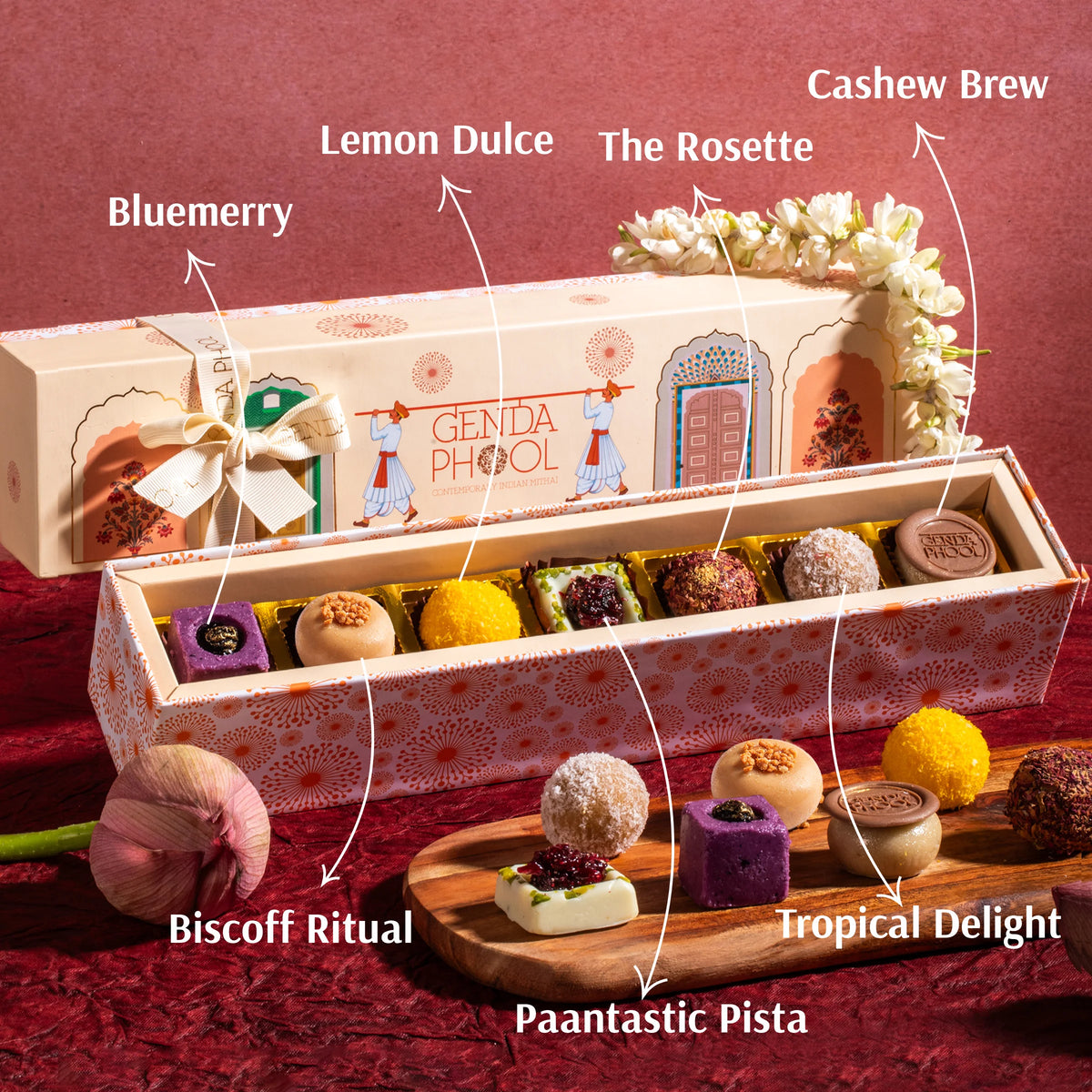 Mithai Mosaic • Box of 7 Assorted Mithai