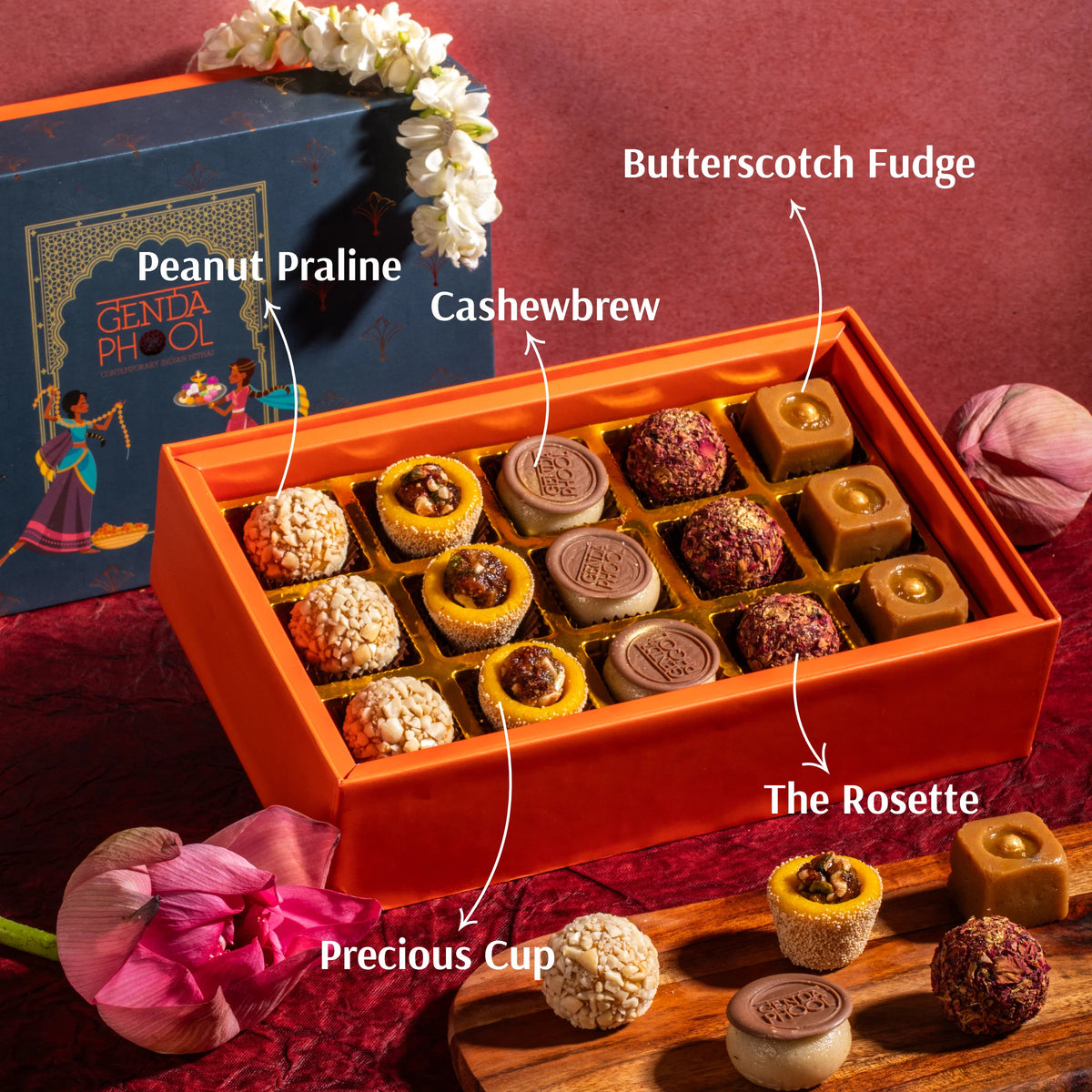Mithai Palette • Box of 15 Assorted Mithai