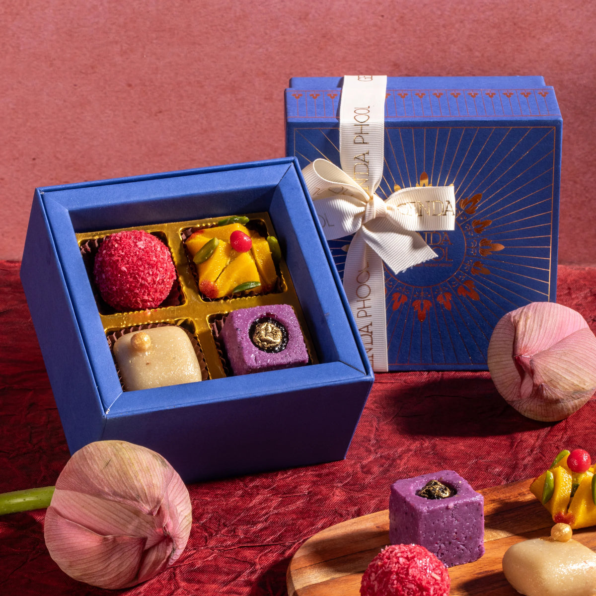 Mithai Quartet • Box of 4 Assorted Mithai