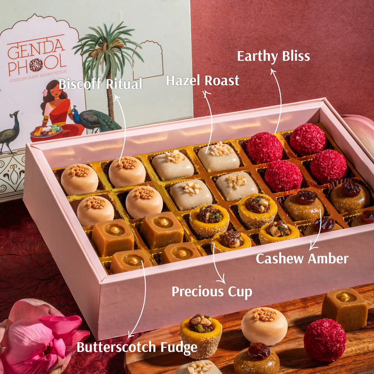 Mithai Treasury • Box of 24 Assorted Mithai