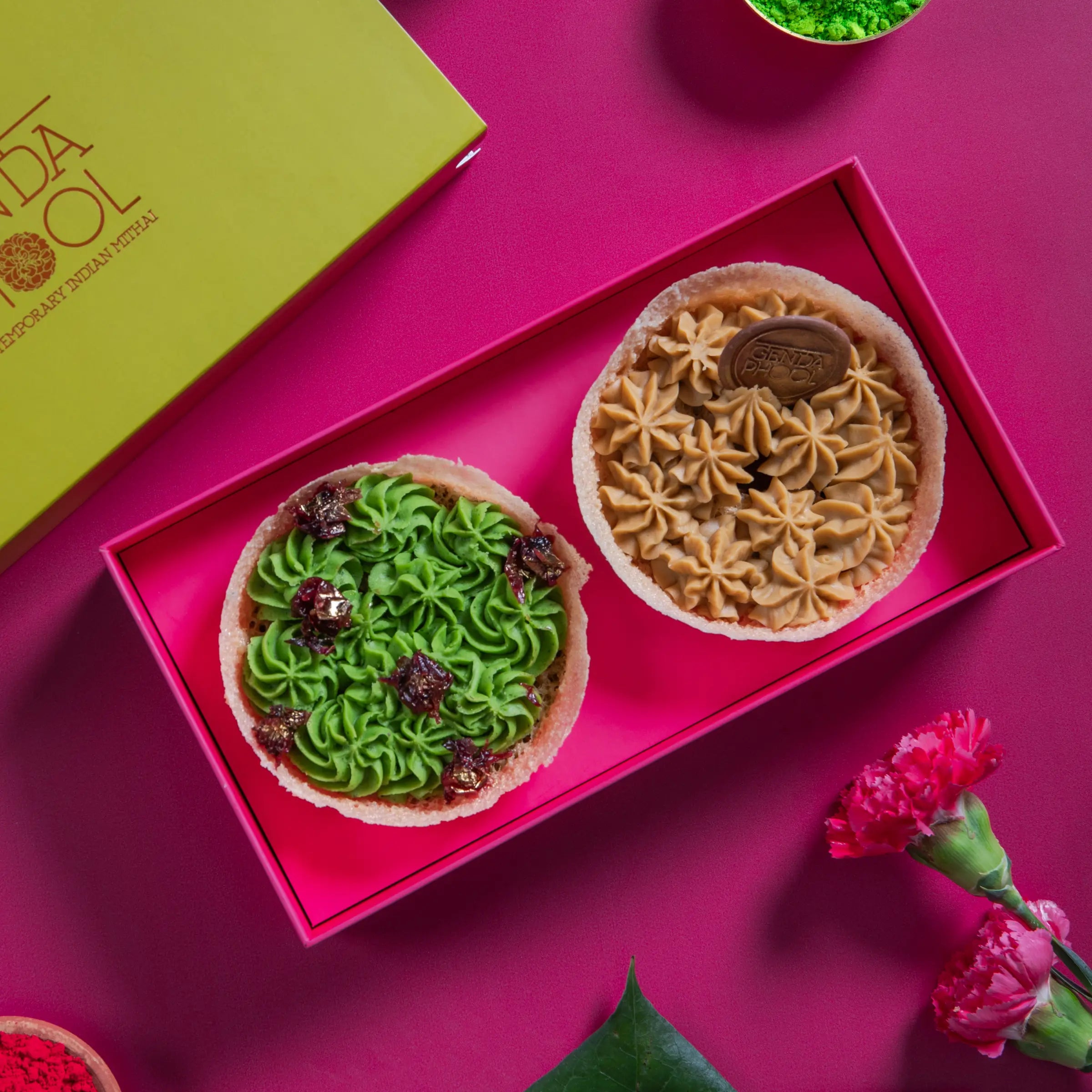 Holi Aromatic Ghewar Gift Box (Paan & Coffee)