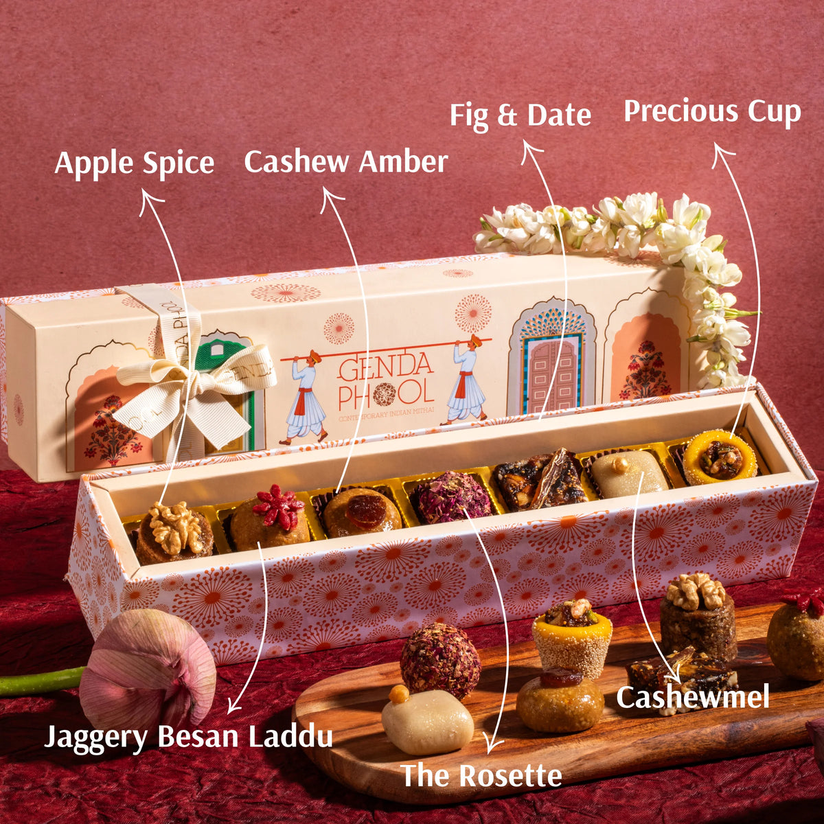 Pearl Box • Box of 7 Assorted Mithai