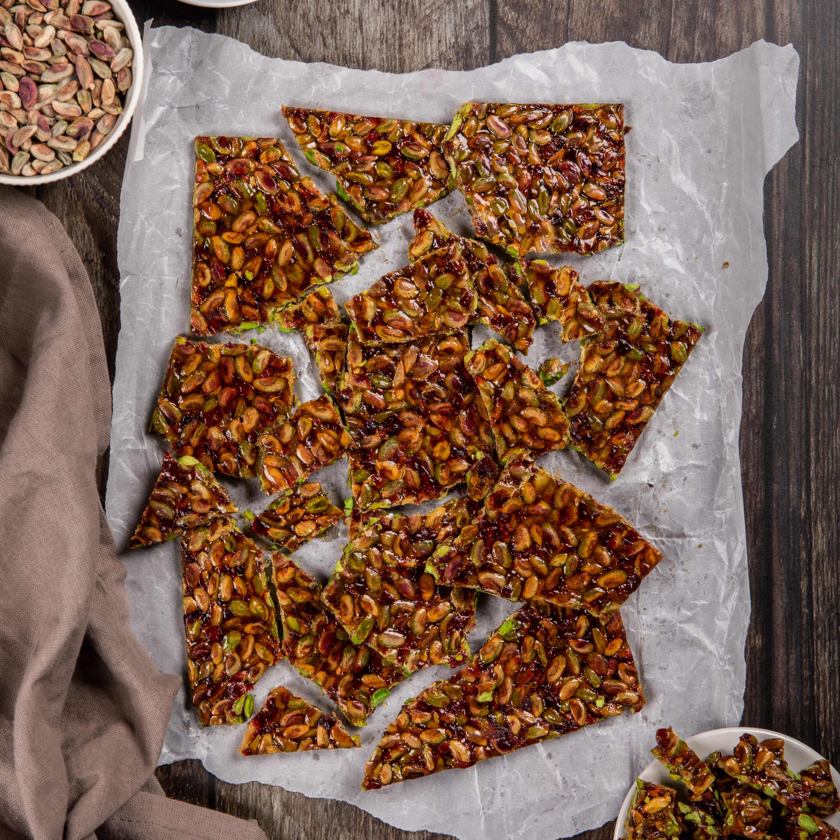 Pistachio Cranberry Chikki Brittle