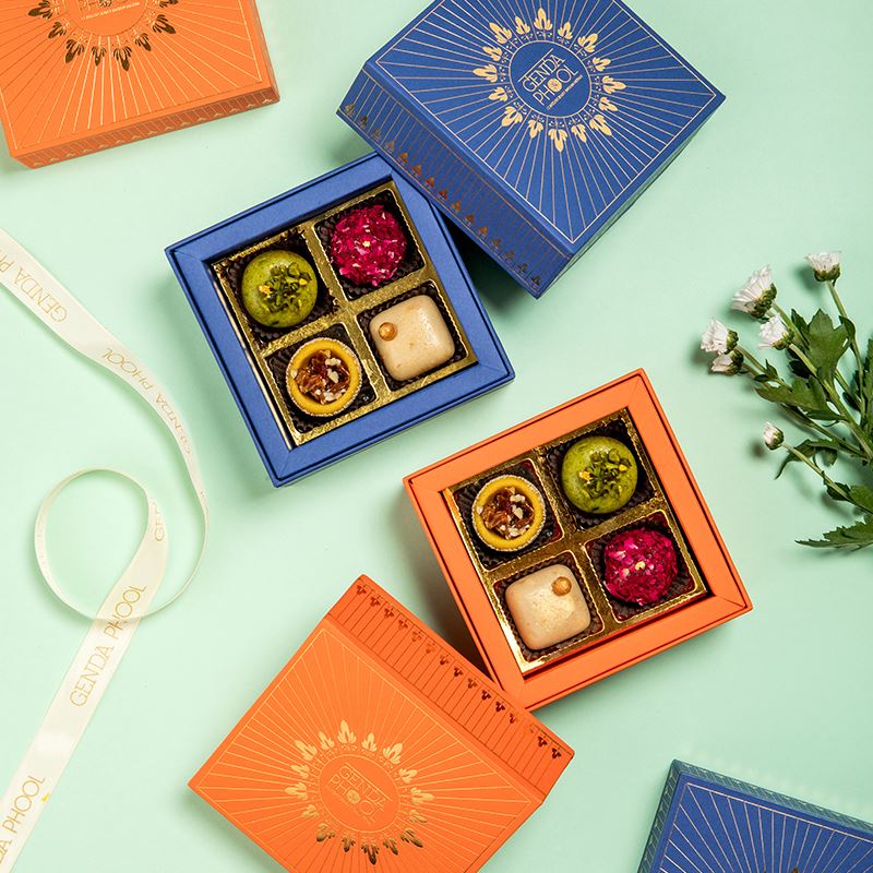 Ruby Box · Box of 4 Assorted Mithais